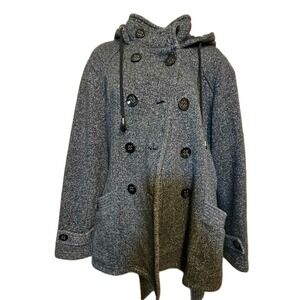 Sebby Womens Belted Jacket Waist Coat‎ Long Sleeve Hooded Adorable Sz MEDIUM